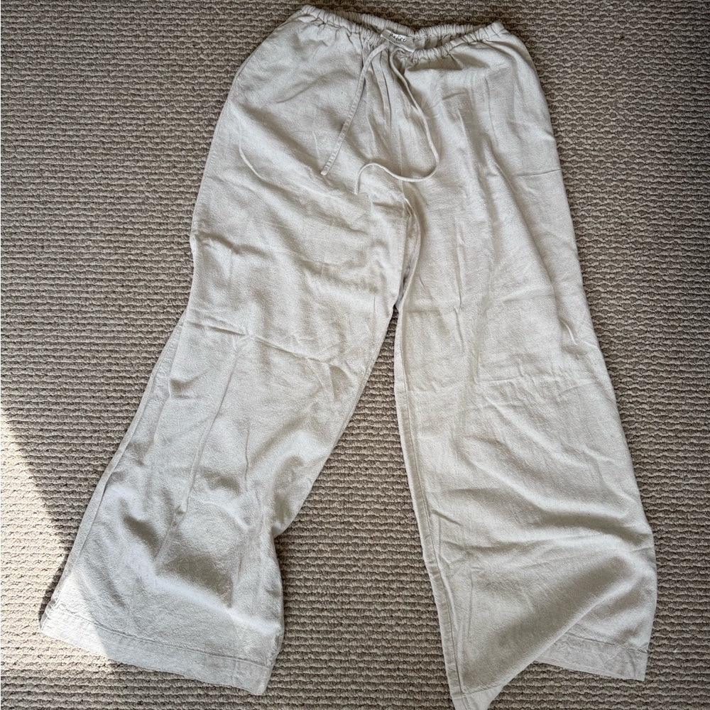 The Native One Wide Leg Linen Pants